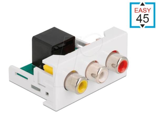 DELOCK 81342 - Easy 45 Modul 3 x Cinch Buchse zu RJ45 Buchse 22