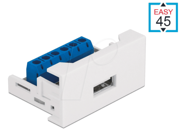 DELOCK 81343 - Easy 45 Modul USB 2.0 Typ-A Buchse zu Terminalblock 22