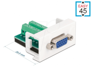 DELOCK 81346 - Easy 45 Modul VGA Buchse zu Terminalblock 22