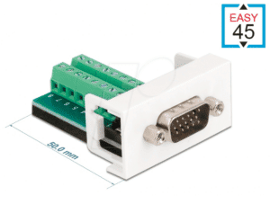 DELOCK 81347 - Easy 45 Modul VGA Stecker zu Terminalblock 22