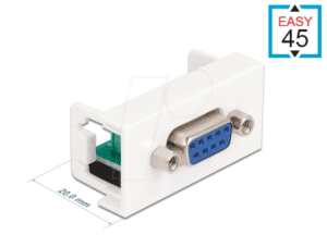 DELOCK 81348 - Easy 45 Modul D-Sub 9 Pin Buchse zu 6 Pin Terminalblock 22