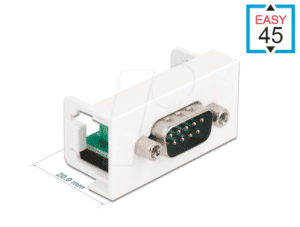 DELOCK 81349 - Easy 45 Modul D-Sub 9 Pin Stecker zu 6 Pin Terminalblock 22