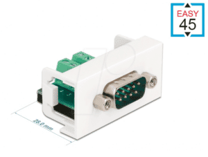 DELOCK 81351 - Easy 45 Modul D-Sub 9 Pin Stecker zu 10 Pin Terminalblock 22