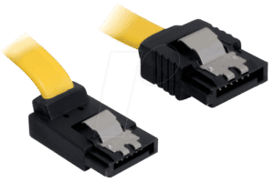 DELOCK 82799 - Kabel SATA 6 Gb/s ge/ob 20 cm gelb Metall
