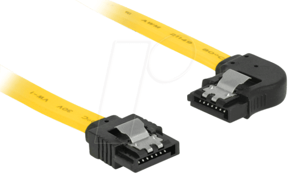 DELOCK 82824 - Kabel SATA 6 Gb/s ge/li 30 cm gelb Metall