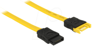 DELOCK 82854 - Kabel SATA 6 Gb/s Stecker>Buchse 50 cm gelb