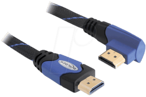 DELOCK 82956 - High Speed HDMI Kabel gewinkelt nach links 2 m