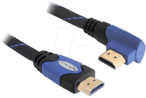 DELOCK 82955 - High Speed HDMI Kabel gewinkelt nach links 1 m