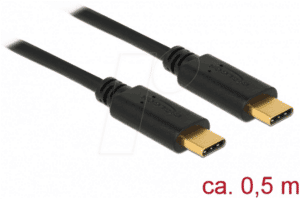 DELOCK 83043 - Delock Kabel USB 2.0 C-Stecker > C-Stecker 5A 0