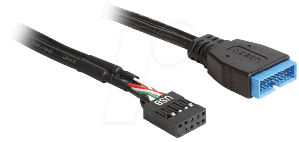 DELOCK 83281 - USB 3.0 Pfostenstecker auf USB 2.0 Pfostenbuchse