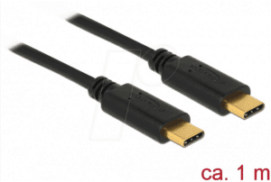 DELOCK 83323 - Delock Kabel USB 2.0 C-Stecker > C-Stecker 5A 1 m