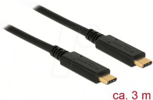 DELOCK 83325 - Delock Kabel USB 2.0 C-Stecker > C-Stecker 5A 3 m