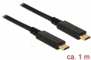 DELOCK 83661 - Delock Kabel USB 3.1 Gen 2 C-Stecker > C-Stecker 3A 1 m