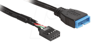 DELOCK 83777 - USB 2.0 Pin Header Buchse auf USB 3.0 Pin Stecker