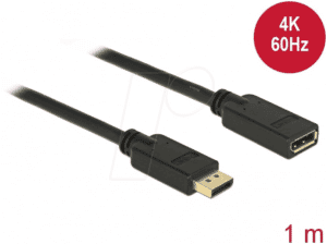DELOCK 83809 - Kabel DisplayPort 1.2 Stecker > DisplayPort Buchse 4K 60 Hz