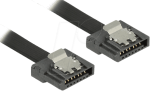 DELOCK 83839 - Kabel SATA FLEXI 6 Gb/s  20 cm schwarz Metall
