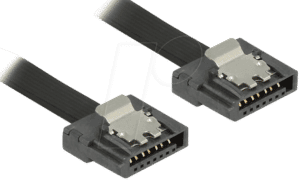 DELOCK 83840 - Kabel SATA FLEXI 6 Gb/s  30 cm schwarz Metall
