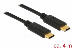 DELOCK 83868 - Delock Kabel USB 2.0 C-Stecker > C-Stecker 3A 4 m