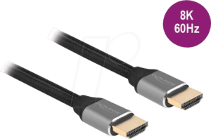 DELOCK 83996 - Ultra High Speed HDMI Kabel 48 Gbps 8K 60 Hz grau 2 m zertifizie