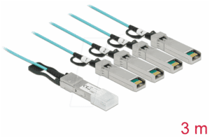 DELOCK 84058 - Kabel QSFP+ Stecker > 4 x SFP+ Stecker 3 m