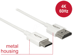 DELOCK 85142 - HDMI-A Stecker > HDMI Mini-C Stecker 4K 1 m