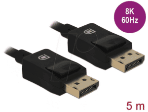 DELOCK 85304 - Koaxiales DisplayPort Kabel 8K 60 Hz 5 m