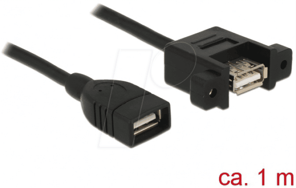 DELOCK 85460 - Einbau-Kabel USB 2.0 A Buchse > USB 2.0 A Buchse