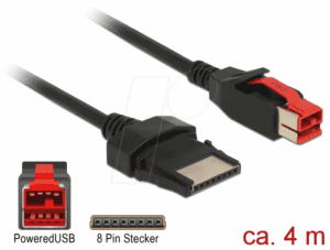 DELOCK 85480 - PoweredUSB Kabel Stecker 24V > 8 Pin