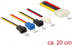 DELOCK 85516 - Kabel Power Molex 4 Pin Stecker > 4x 2 Pin Stecker