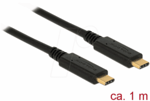 DELOCK 85531 - Delock Kabel USB 3.1 Gen 2 C-Stecker > C-Stecker 5A 1 m