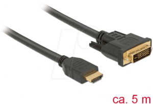 DELOCK 85656 - Kabel DVI 24+1 Stecker > HDMI-A Stecker 5