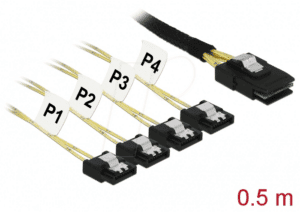 DELOCK 85800 - Kabel Mini SAS SFF-8087 > 4 x SATA 7 Pin