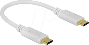 DELOCK 85815 - USB Type-C Ladekabel 15 cm PD 5 A mit E-Marker weiß