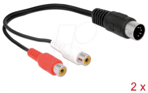 DELOCK 85835 - Kabel DIN 5 Pin Stecker > Cinch 2 x Buchse  0