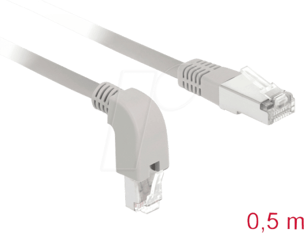 DELOCK 85855 - Patchkabel Cat.5e SF/UTP unten gewinkelt/gerade 0