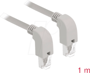 DELOCK 85859 - Patchkabel Cat.5e SF/UTP unten/unten gewinkelt 1m