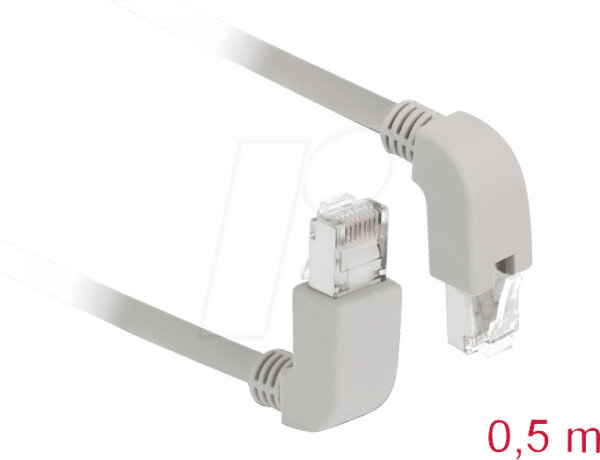 DELOCK 85870 - Patchkabel Cat.6A S/FTP oben/unten gewinkelt 0