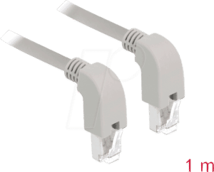 DELOCK 85877 - Patchkabel Cat.6A S/FTP unten/unten gewinkelt 1m