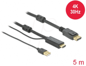 DELOCK 85966 - HDMI auf DisplayPort 1.2 Stecker