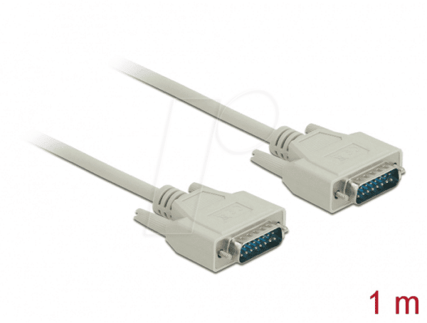 DELOCK 85975 - D-Sub Kabel 15 PinStecker > Stecker beige/grau 1