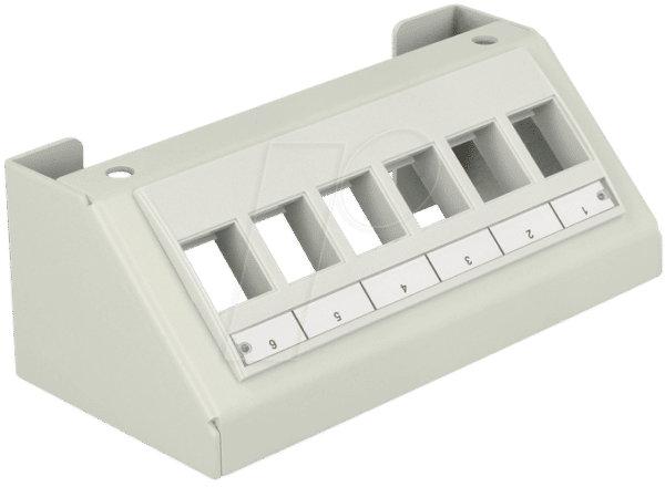 DELOCK 86218 - Keystone Multimedia Panel 6 Port grau