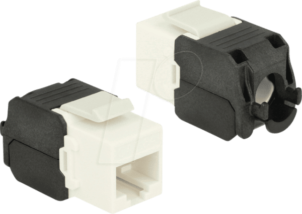 DELOCK 86266 - Keystone RJ45 Buchse > LSA werkzeugfrei Cat.6A UTP weiß