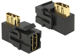 DELOCK 86358 - Keystone HDMI Buchse>HDMI Buchse 90° schw.