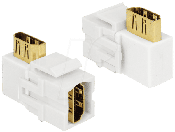 DELOCK 86359 - Keystone HDMI Buchse > HDMI Buchse 90° weiß