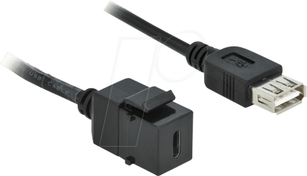 DELOCK 86384 - Keystone USB2.0 C Buchse > Buchse Kabel