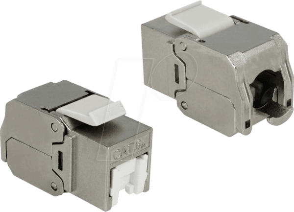 DELOCK 86385 - Keystone RJ45 Buchse >LSA werkzeugfrei Cat.6A STP - Staubschutz