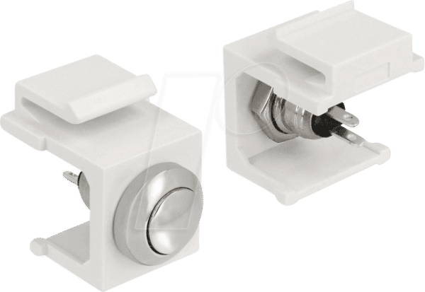 DELOCK 86401 - Keystone Drucktaster weiß