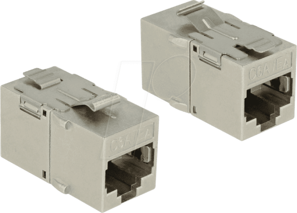 DELOCK 86408 - Keystone Modul RJ45 Bu.>RJ45 Bu. Cat.6A