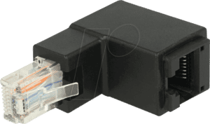 DELOCK 86424 - Netzwerk Adapter RJ45 Stecker/Buchse oben gewinkelt Cat.6 UTP