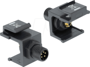 DELOCK 86555 - Keystone M8 5-Pin Stecker > Lötanschluss schwarz